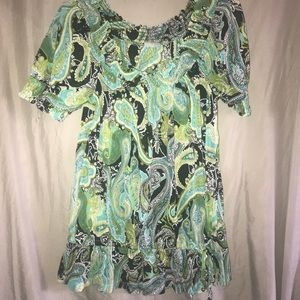 Paisley sheer tie bottom top